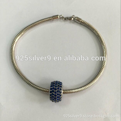 2016 Diy European holesale Crystal 925 Sterling Silver Shining Jewelry Colorful Pave Zircon Ball Charms